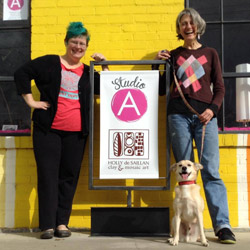 Andrea Kulish of Studio A and Chagall, and Holly de Saillan of Holly de Saillan Clay and Ceramics